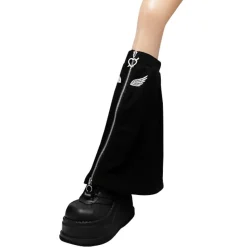 LISTEN FLAVOR Angel's Wing Heart Zip Leg Covers