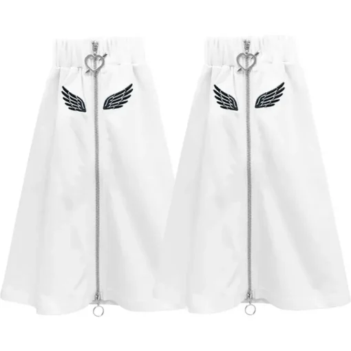 LISTEN FLAVOR Angel's Wing Heart Zip Leg Covers