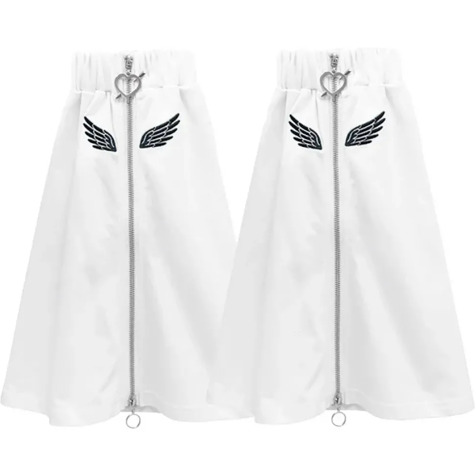 LISTEN FLAVOR Angel's Wing Heart Zip Leg Covers