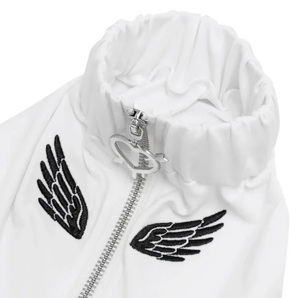 LISTEN FLAVOR Angel's Wing Heart Zip Leg Covers