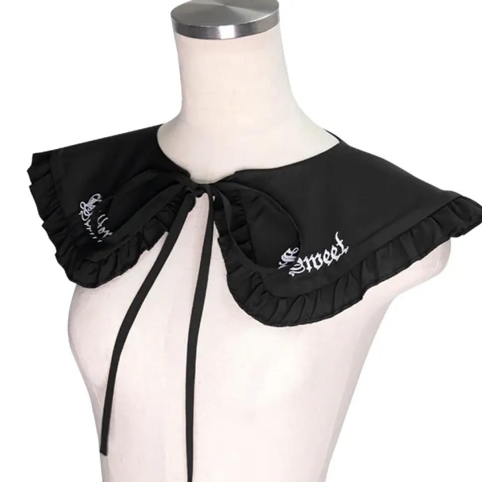 LISTEN FLAVOR Bitter Sweet Ribbon Frill Collar