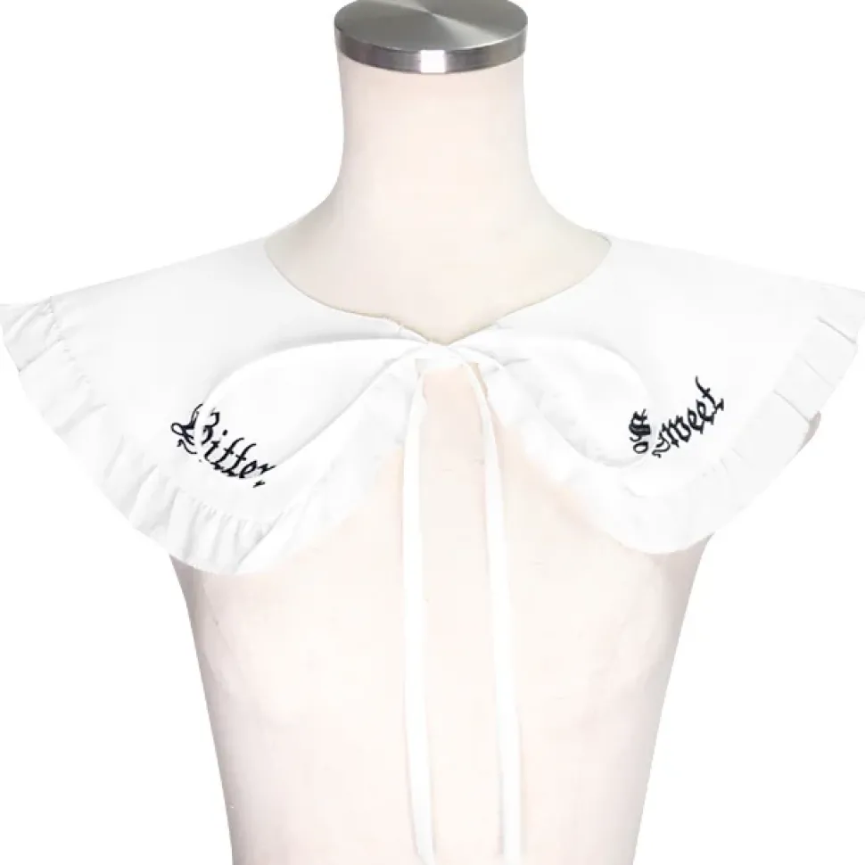 LISTEN FLAVOR Bitter Sweet Ribbon Frill Collar