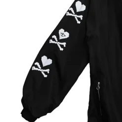 LISTEN FLAVOR Black 8-Bit Skull Anorak Jacket