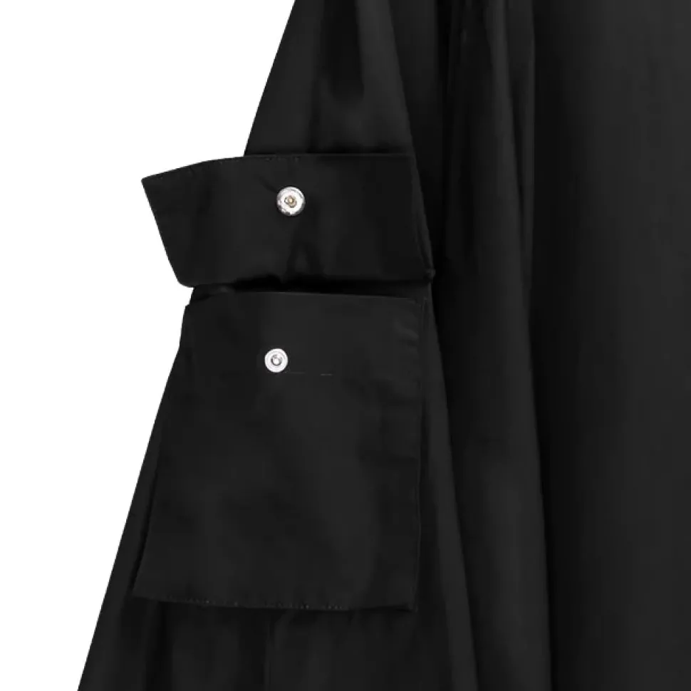 LISTEN FLAVOR Black Cargo Long Skirt