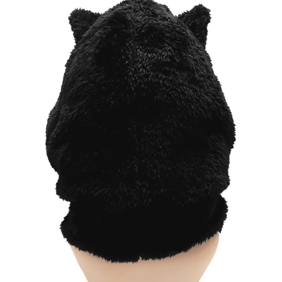 LISTEN FLAVOR Black Cat Ear Cat Paw Boa Neck Warmer