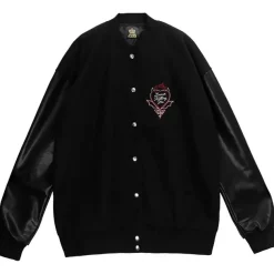 LISTEN FLAVOR Black Devil Heart Leather Sleeve Sutajan