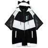 LISTEN FLAVOR Cat Ear Capsule Mesh Jersey Hoodie