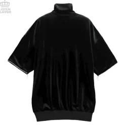 LISTEN FLAVOR Cat Eye Velour Half-Zip Pullover