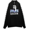 LISTEN FLAVOR Cat is Watching Half-Zip Pullover