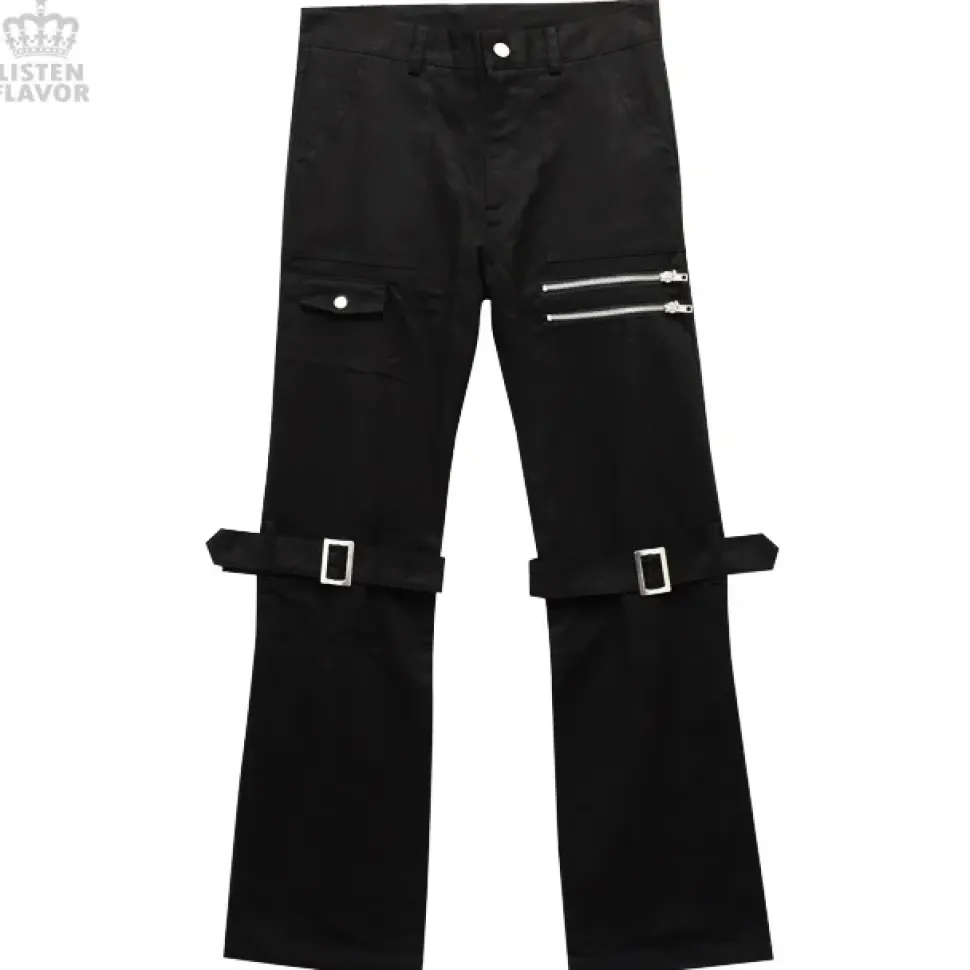 LISTEN FLAVOR Checkered Convertible Bondage Pants