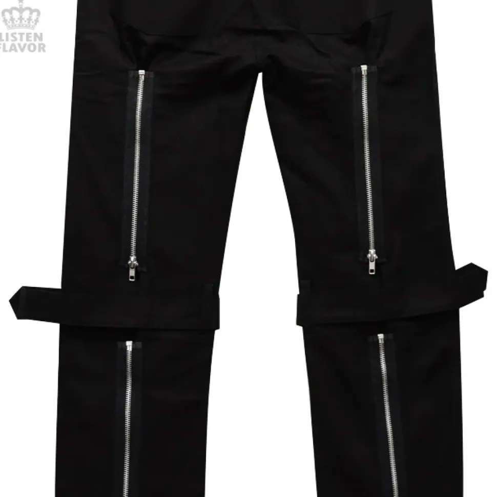 LISTEN FLAVOR Checkered Convertible Bondage Pants