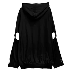 LISTEN FLAVOR Dangerous Safety Pin Separate Sleeve Hoodie