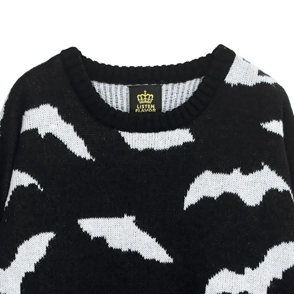 LISTEN FLAVOR Dark Night Bat Knit
