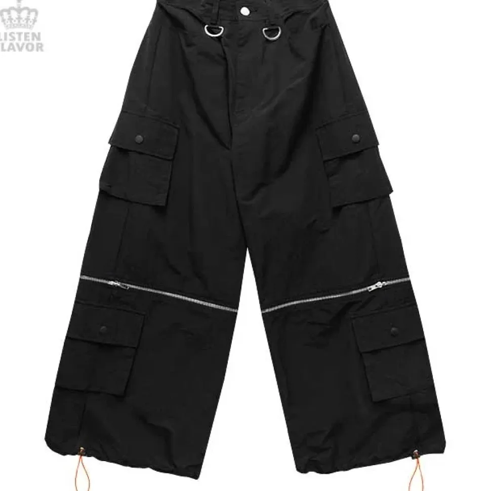 LISTEN FLAVOR Detachable Cargo Pants w/ Suspenders