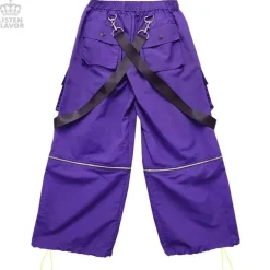 LISTEN FLAVOR Detachable Cargo Pants w/ Suspenders