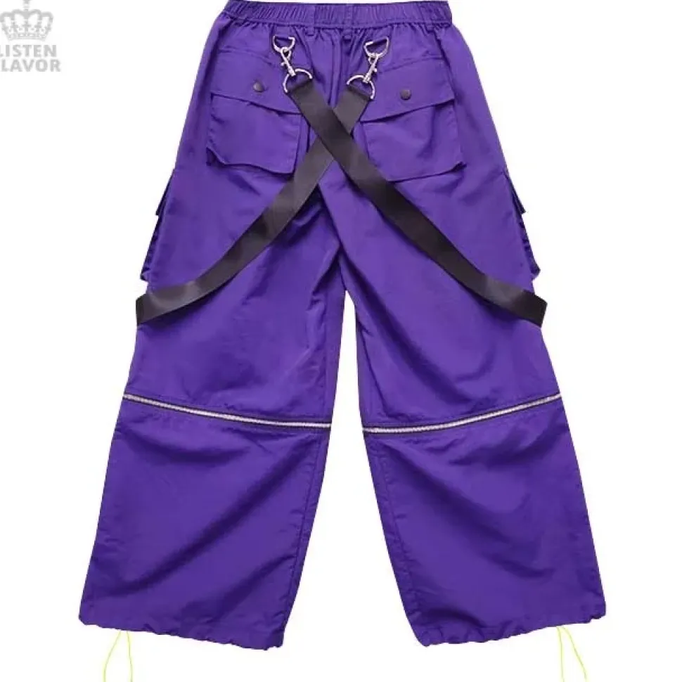 LISTEN FLAVOR Detachable Cargo Pants w/ Suspenders