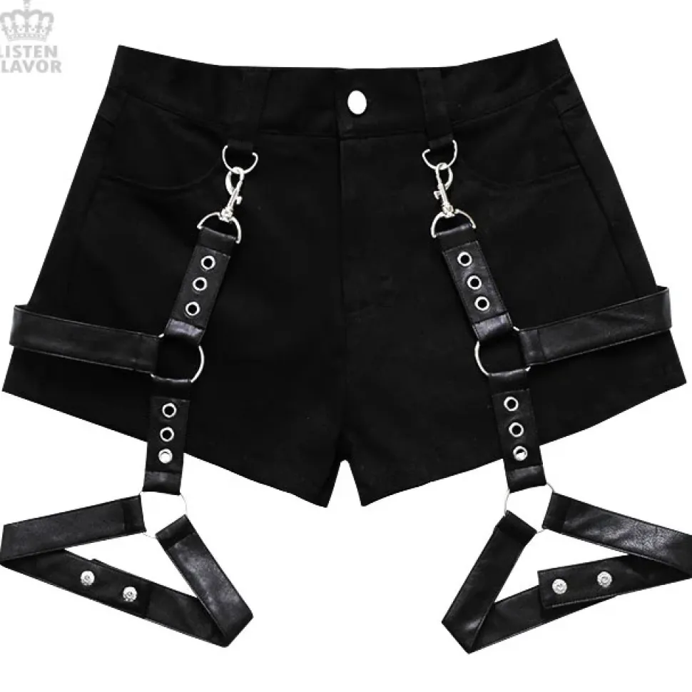 LISTEN FLAVOR Detachable Harness Garter Belt Shorts