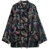 LISTEN FLAVOR Dragon China Brocade Shirt Black Dragon
