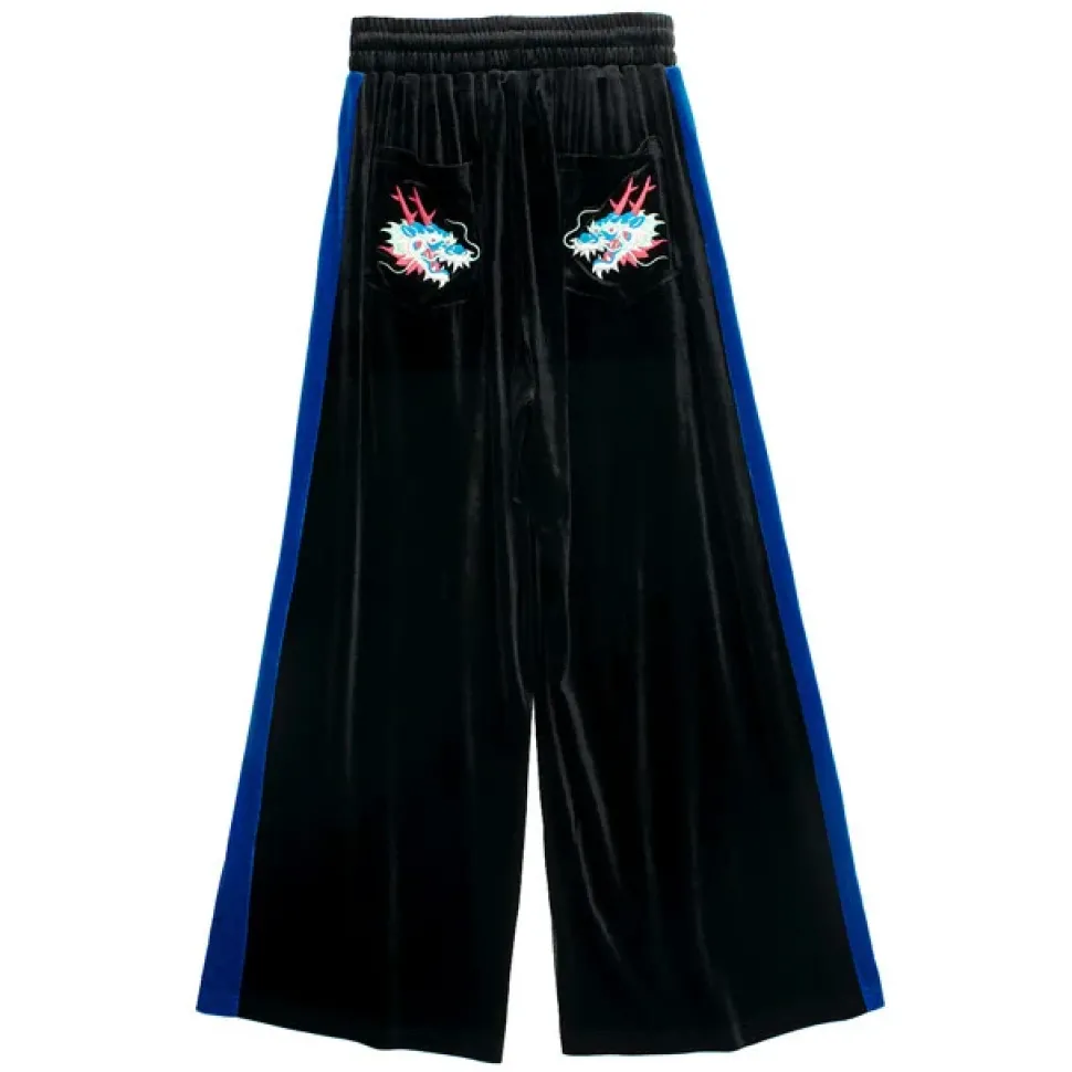 LISTEN FLAVOR Dragon Velour Track Pants