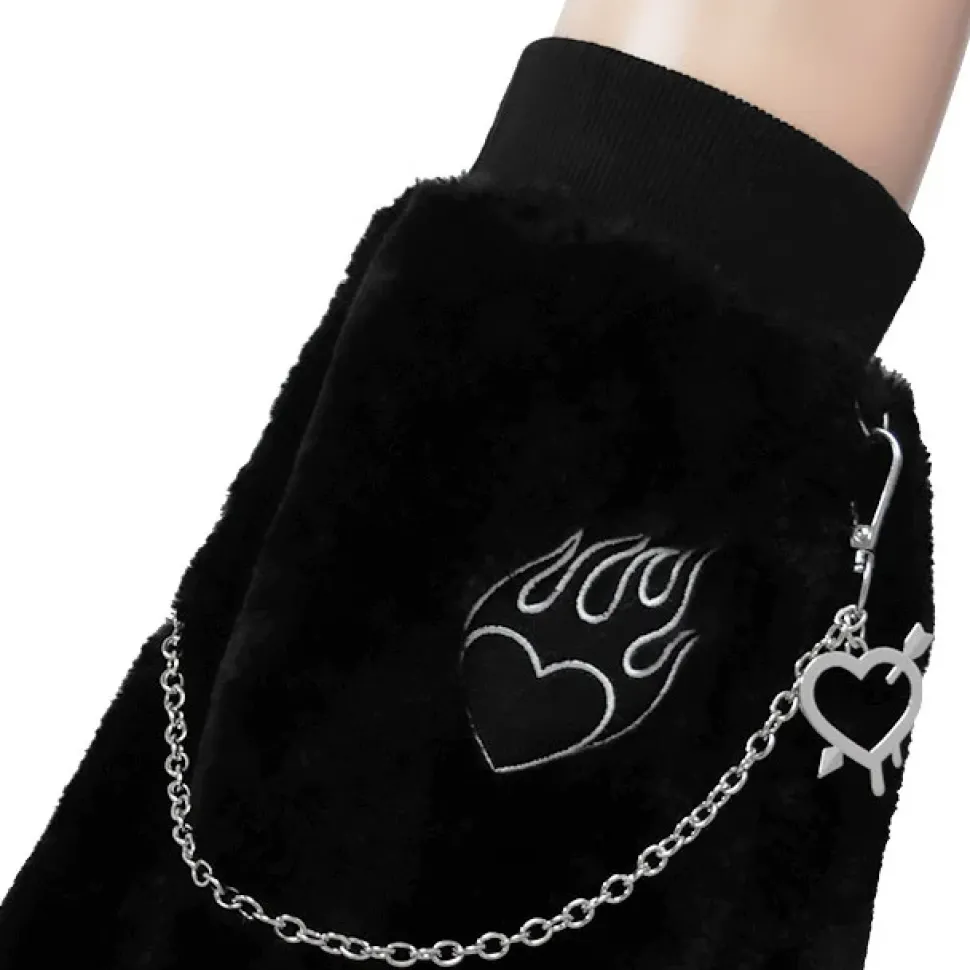 LISTEN FLAVOR Fire Heart Chain Boa Leg Covers