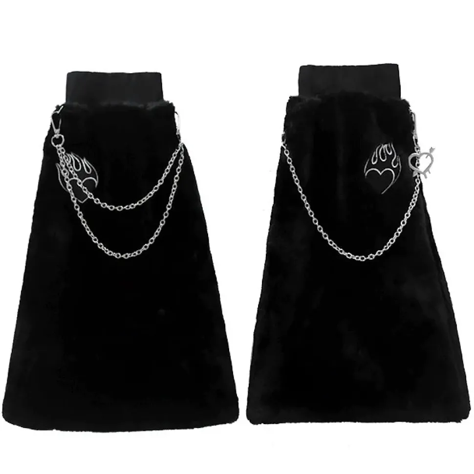 LISTEN FLAVOR Fire Heart Chain Boa Leg Covers