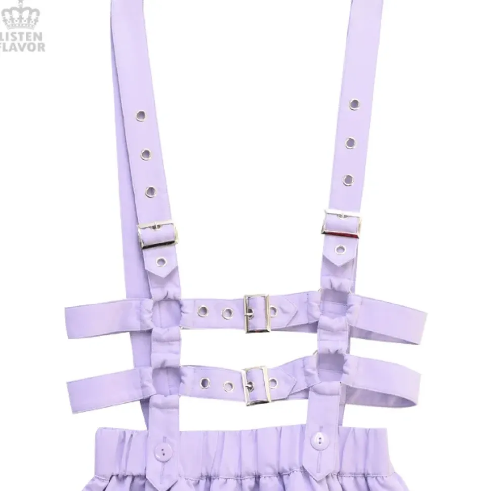 LISTEN FLAVOR Flared Skirt w/ Harness Belt