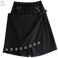 LISTEN FLAVOR Gaucho Pants w/ Eyelet Flap