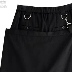 LISTEN FLAVOR Gaucho Pants w/ Eyelet Flap