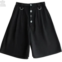 LISTEN FLAVOR Gaucho Pants w/ Eyelet Flap