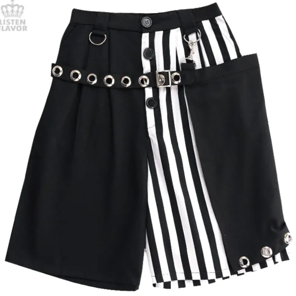LISTEN FLAVOR Gaucho Pants w/ Eyelet Flap