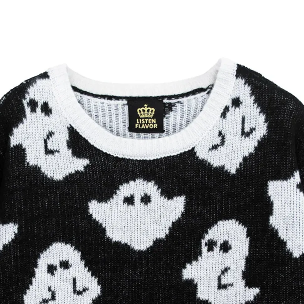 LISTEN FLAVOR Ghost Knit Top