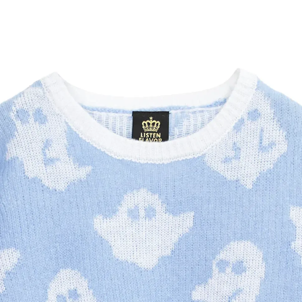 LISTEN FLAVOR Ghost Knit Top