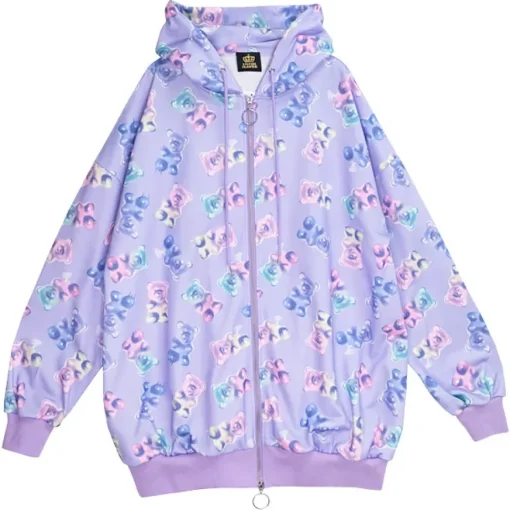 LISTEN FLAVOR Gummy Bear Zip Hoodie