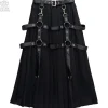 LISTEN FLAVOR Harness Pleated Long Skirt