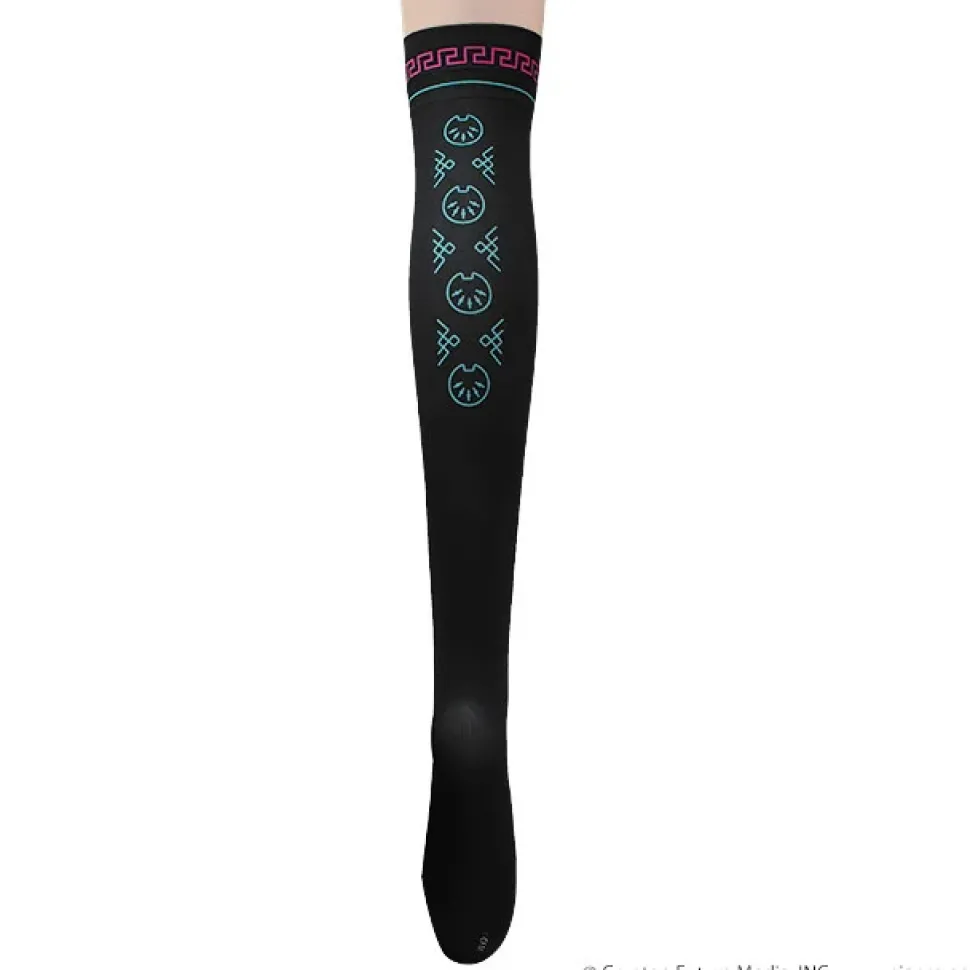 LISTEN FLAVOR Hatsune Miku China Knee-High Socks Black
