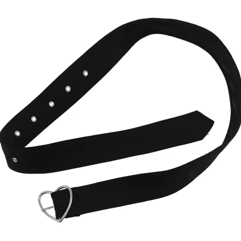 LISTEN FLAVOR Hemline Tulle Layered Skirt w/ Heart Belt