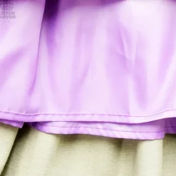 LISTEN FLAVOR Holographic Two-Tone Pleated Skirt