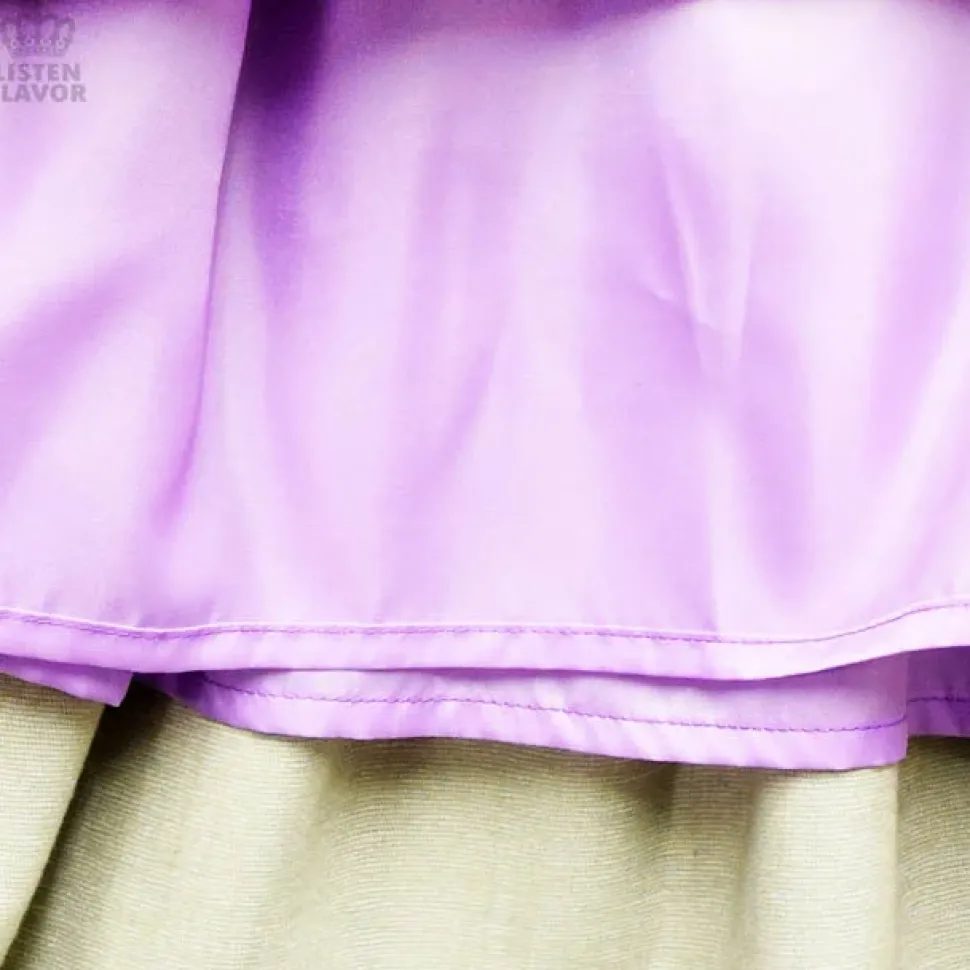 LISTEN FLAVOR Holographic Two-Tone Pleated Skirt