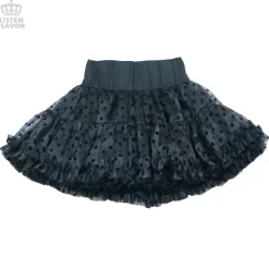LISTEN FLAVOR Lace-up Tulle Frill Skirt