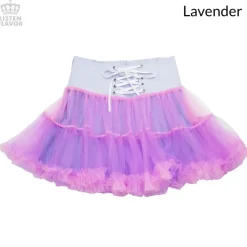 LISTEN FLAVOR Lace-up Tulle Frill Skirt