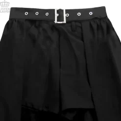 LISTEN FLAVOR Layered Hemline Skirt w/ Shorts