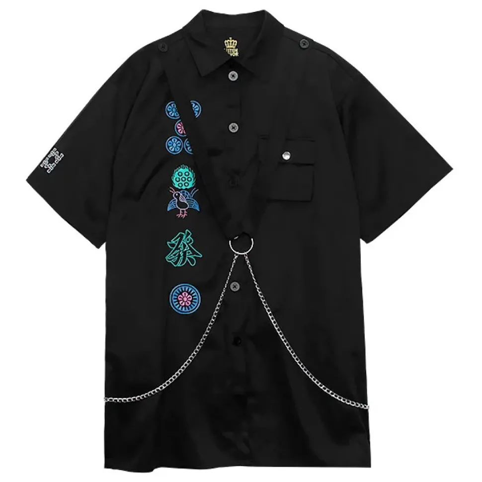 LISTEN FLAVOR Mahjong Short Sleeve Shirt w/ Harness