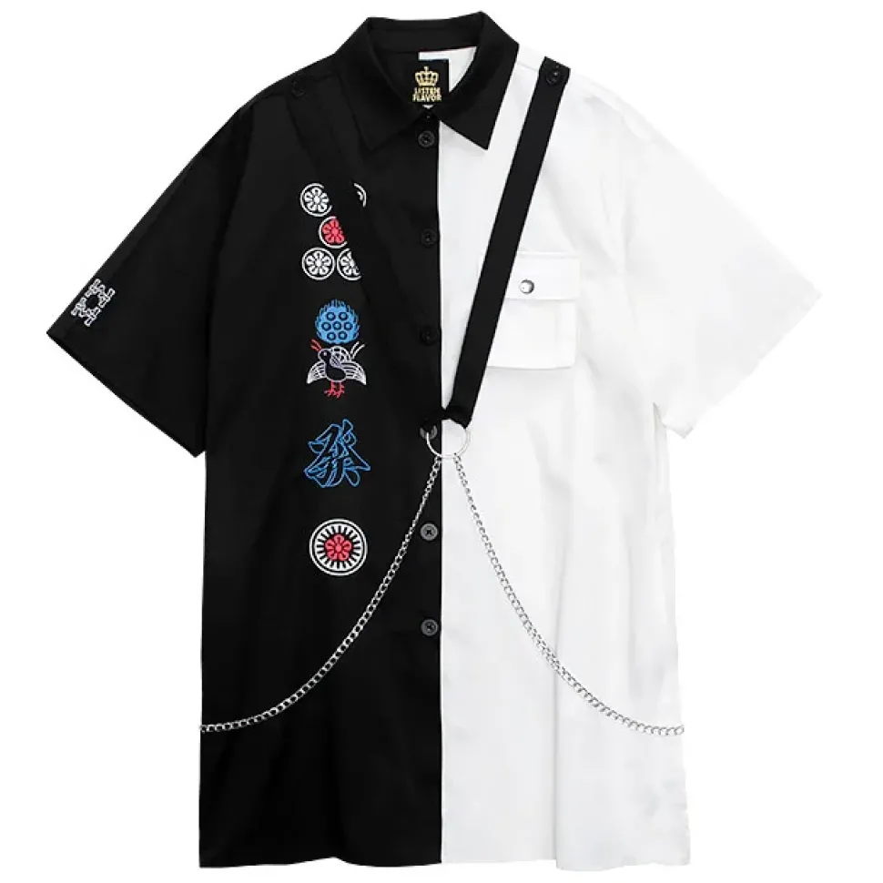 LISTEN FLAVOR Mahjong Short Sleeve Shirt w/ Harness