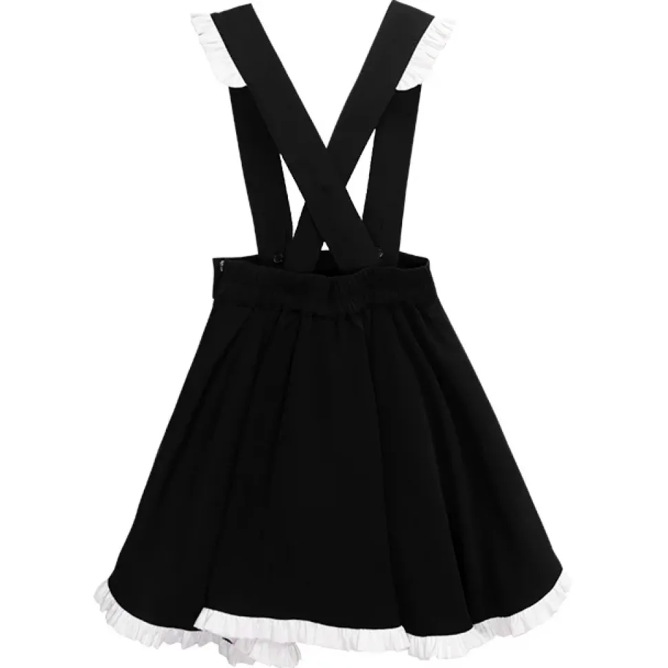 LISTEN FLAVOR Maid-Style Skirt w/ Suspenders