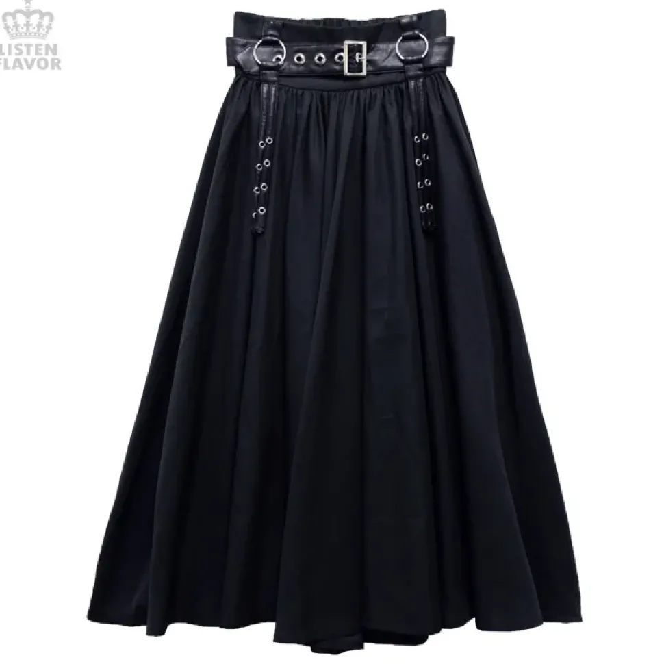 LISTEN FLAVOR Maxi Skirt w/ Harness Belt