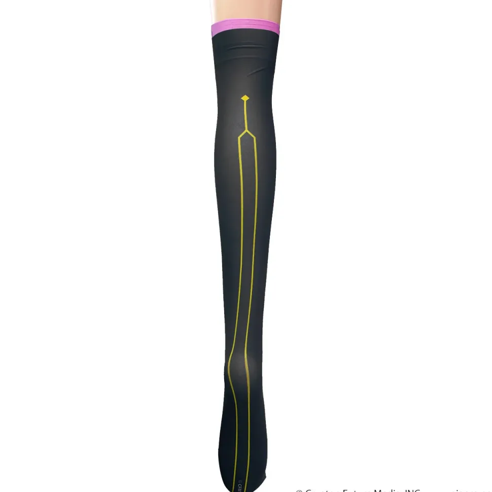 LISTEN FLAVOR Megurine Luka Knee-High Socks 2 Black