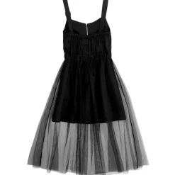 LISTEN FLAVOR Melty Moon Zip Tulle Jumper Skirt