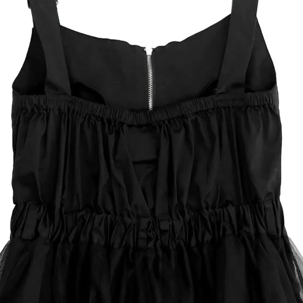 LISTEN FLAVOR Melty Moon Zip Tulle Jumper Skirt