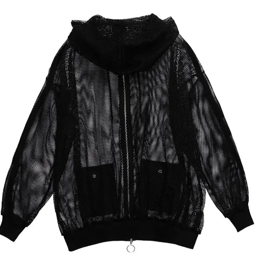 LISTEN FLAVOR Mesh Zip Hoodie