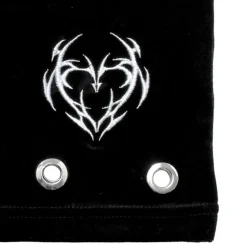 LISTEN FLAVOR Metal Heart Nekomimi Velour Cap Black